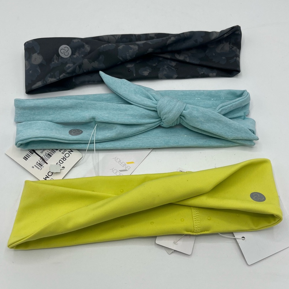 Zella Women’s 3 Pack Twist & Knot Front Athletic Headbands NWT